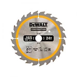 Image of DEWALT Cordless Construction Trim Saw Blade 165 x 20 mm x 24T