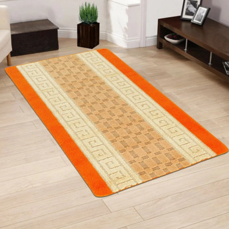 Image of Smart Living Smart Living Heavy Duty Machine Washable Hallway Kitchen Non Slip Door Mat in Orange Size: 40cm x 60cm Orange 40cm x 60cm Unisex 063255