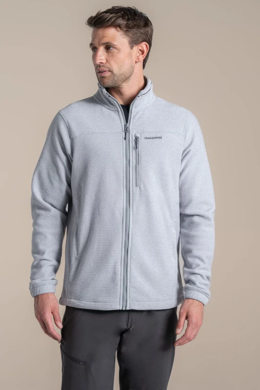 Image of Craghoppers Craghoppers Men Souther Jacket Full-Zip Insulating Active Fleece in Light Grey Size: large Light Grey L Male 5063260131445