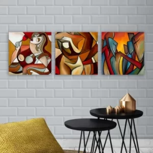 Image of pmdr39 Multicolor Decorative Canvas Painting (3 Pieces)