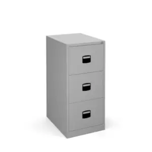 Image of Dams MTO Steel 3 Drawer Contract Filing Cabinet 1016mm High - Red