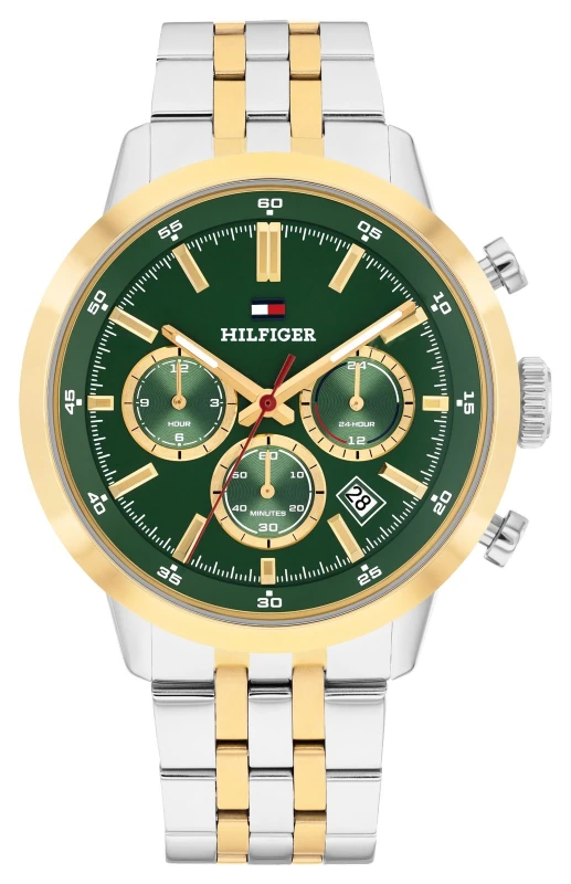 Image of Tommy Hilfiger 1710754 KENT Chronograph (43mm) Green Dial / Watch