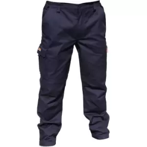 Image of Result Mens Stretch Work Trousers / Pants (34inch Long Length) (44") (Navy Blue) - Navy Blue