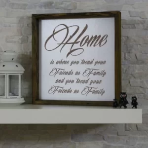 Image of KZM013 Brown White Decorative Framed MDF Painting