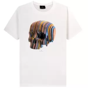 Image of Paul Smith PS Regular Fit Multi Skull Printed T-Shirt White