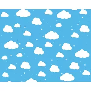 Image of Origin Murals Cartoon Cloudy Sky Blue Wall Mural - 3.5 x 2.8m