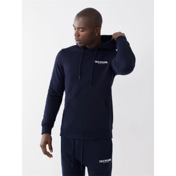 Image of True Religion Pullover Logo Hoodie - Blue