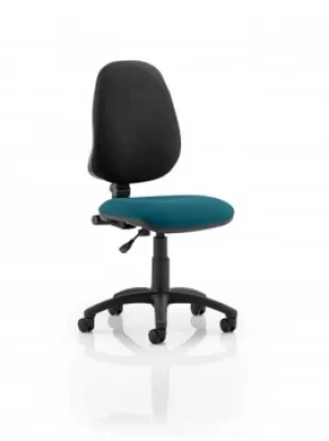 Image of Eclipse I Lever Task Operator Chair Bespoke Colour Seat Teal