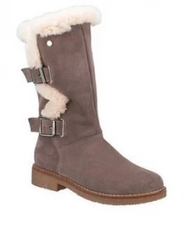 Image of Hush Puppies Megan Knee High Boots - Grey