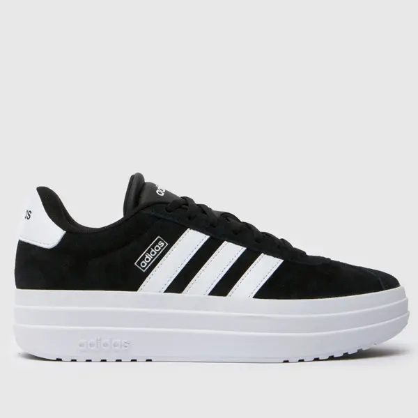 Image of adidas vl court bold trainers in Black & white