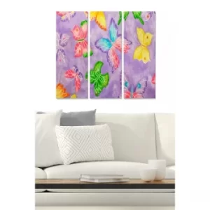 Image of MDF657007 Multicolor Decorative MDF Painting (3 Pieces)