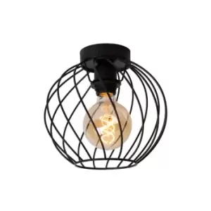 Image of Lucide Danza Flush Light - Black