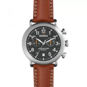 Image of Shinola Runwell Chrono 41mm Chicago Tan Strap Watch