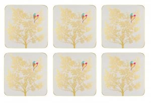 Image of Sara Miller for Portmeirion Chelsea Coaster Grey Set of 6 Grey