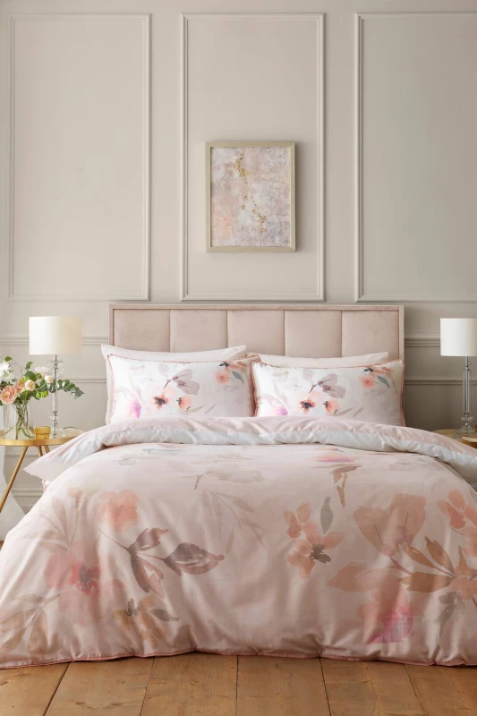 Image of Soiree Mia Floral Blooms Duvet Cover Bedding Set Natural