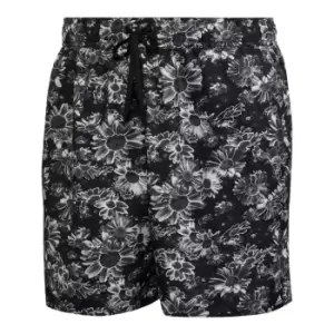 Image of adidas Short Length Graphic Swim Shorts (Gender Neutral) - Black