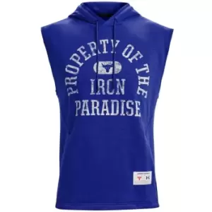 Image of Under Armour Project Rock Sleeveless Hoodie Mens - Blue