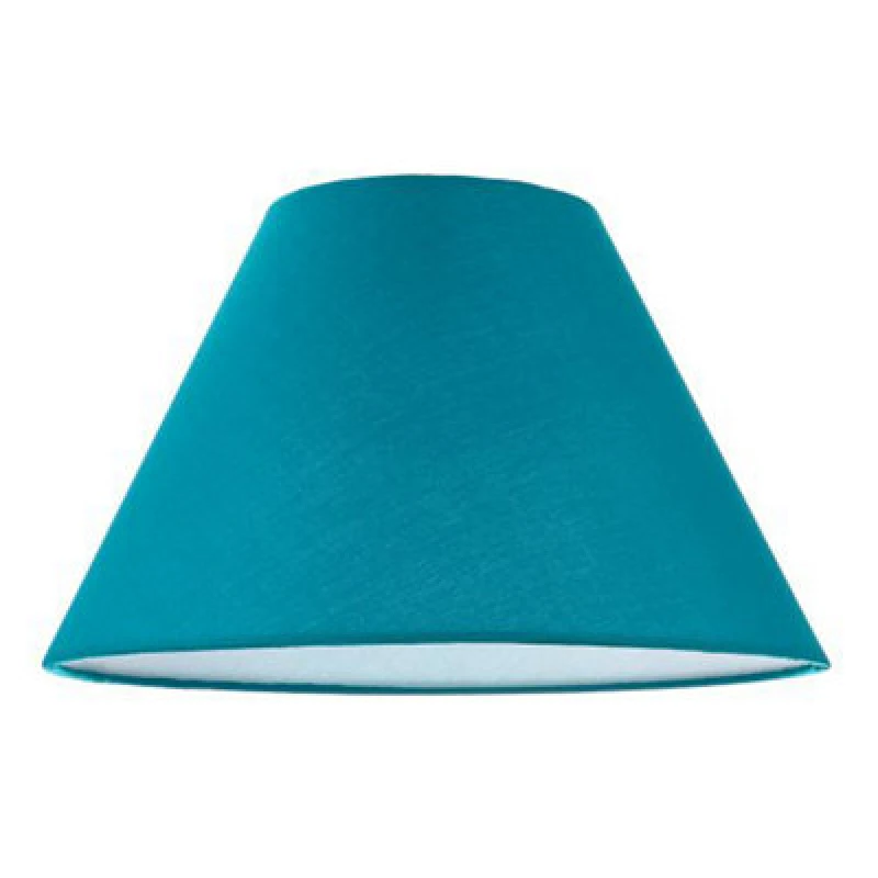Image of Happy Homewares 12 Vibrant Teal Cotton Coolie Lampshade Suitable For Table Lamp Or Pendant