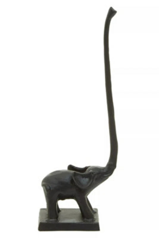 Image of Orsina Fauna Black Elephant Toiler Roll Holder Set