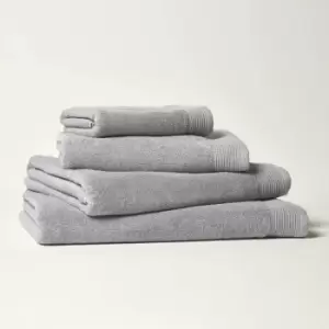 Image of HOMESCAPES Dove Grey 100% Combed Egyptian Cotton Jumbo Towel 700 GSM - Light Grey