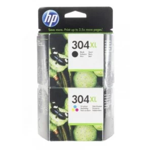 Image of HP 304XL Black and Tri Colour Ink Cartridge
