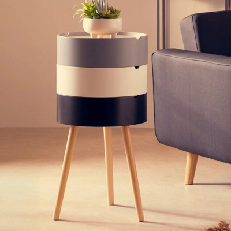 Image of Premier Housewares Viborg Three Tier Storage Side Table Grey