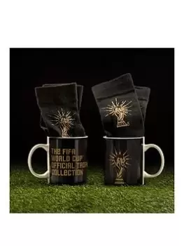 Image of Fifa Mug And Socks Black And Gold