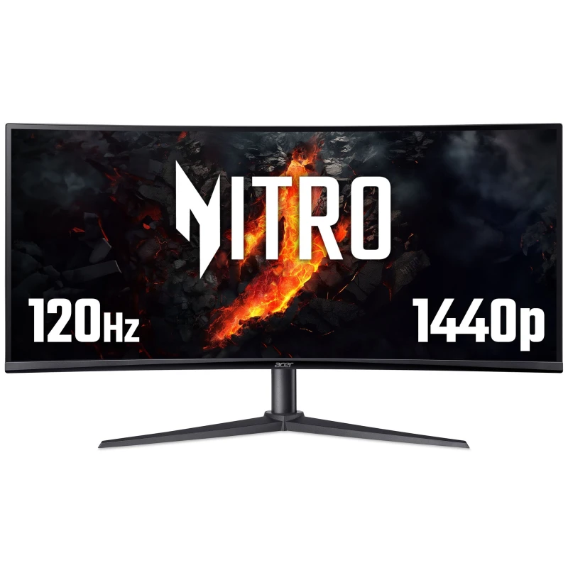 Image of Acer Nitro XZ340CUJ0bmiiphx 34" UltraWide Quad HD 120Hz Curved Gaming Monitor - Black