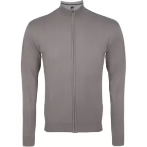 Image of SOLS Mens Gordon Full Zip Cardigan (S) (Grey)