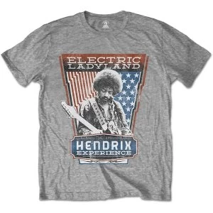 Image of Jimi Hendrix - Electric Ladyland Unisex Medium T-Shirt - Grey