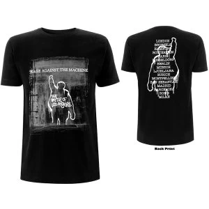Image of Rage Against The Machine - BOLA Euro Tour Unisex Medium T-Shirt - Black