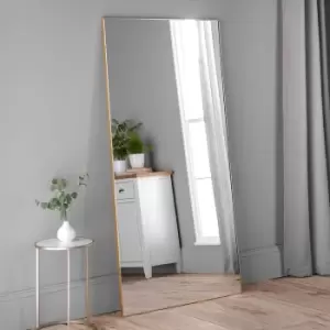 Image of Large Full Length Minimal Mirror In Gold 180X90CM