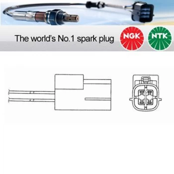 Image of 1x NGK NTK Oxygen O2 Lambda Sensor OZA544-N7 OZA544N7 (6497)