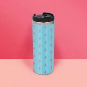 Image of Lightning Bolt Pattern Stainless Steel Travel Mug