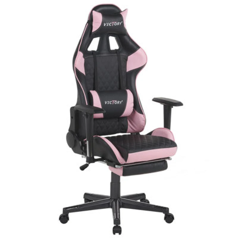Image of Beliani Gaming Chair Victory Faux Leather Pink