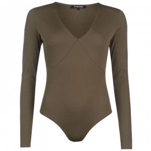 Image of Firetrap Blackseal Plunge Bodysuit - Khaki