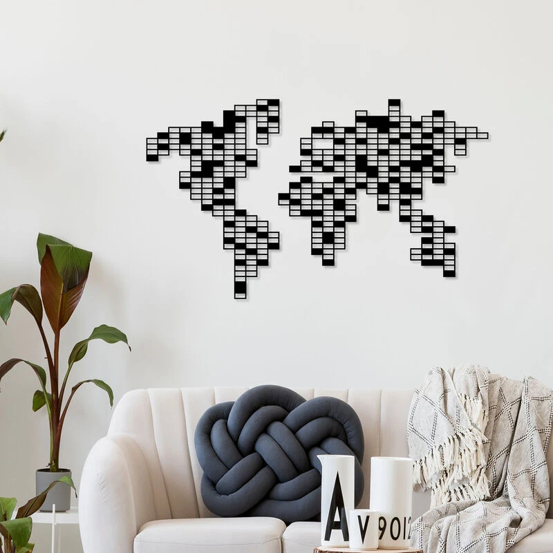 Image of DECORTIE Decortie - metal wall art pixel - Black M.DK.T.16552
