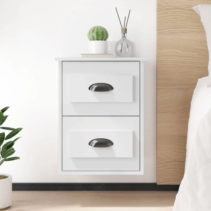 Image of VIDAXL Wall-mounted Bedside Cabinets 2 pcs White 41.5x36x53cm Vidaxl 8720845792831