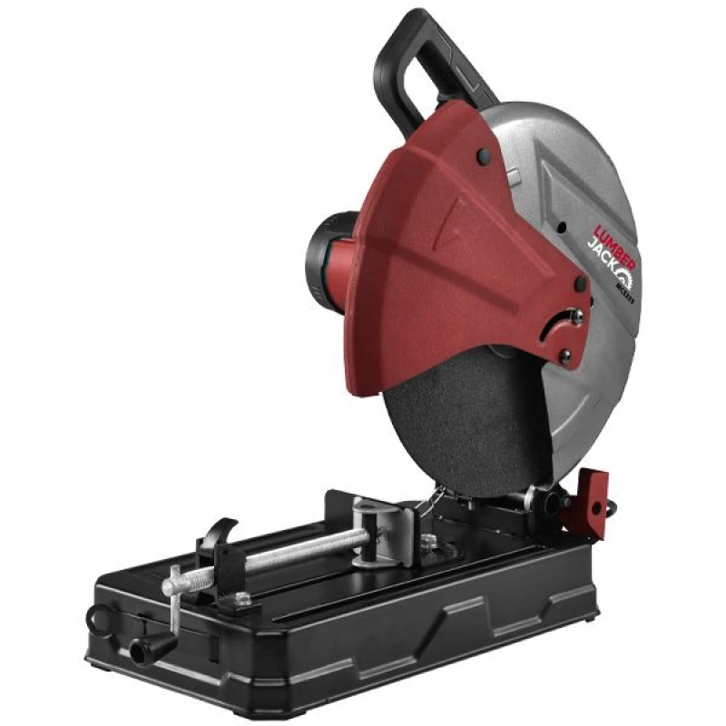 Image of Lumberjack 14" Metal Abrasive Chop Cut Off Saw Includes Blade Vice & Safety Guard Red