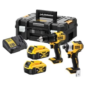 Image of DEWALT DCK2062M2T XR Brushless Compact Twin Pack 18V 2 x 4.0Ah Li-ion
