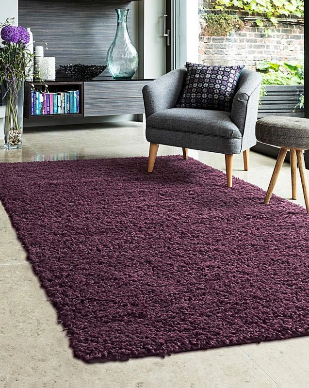 Image of Homemaker Jazz Shaggy Cosy Rug Plum 60X110 JB42105