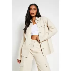 Image of I Saw It First Oversized Denim Shirt - Brown