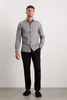 Image of Mono Long Sleeve Small Dogtooth Shirt