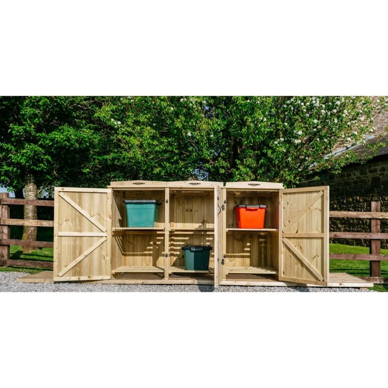 Image of Buttercup Farm Chatburn 6 Box Store - Timber - Fits 6 x Boxes in Brown Brown Unisex