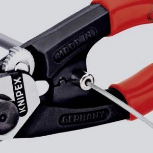 Image of Knipex 95 61 190 Wire rope cutter Suitable for (cable stripping) Single/multi-core aluminium and copper cables, Medium wire ropes 7mm 10 mm² 7
