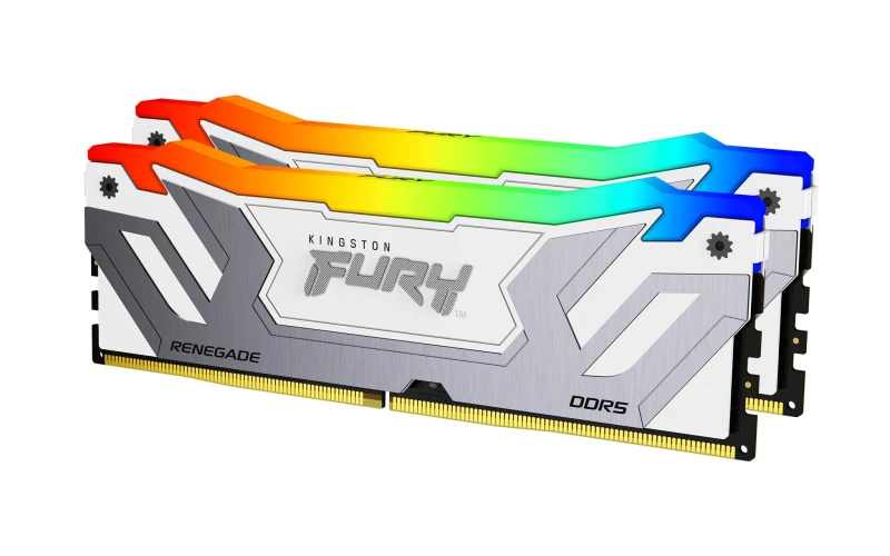 Image of Kingston Technology Kingston FURY Renegade RGB 48GB DDR5 8400MHz RAM Desktop Memory for Gaming - White KF584CU40RWAK2-48