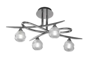Image of Loop Ceiling 4 Light G9 ECO, Polished Chrome