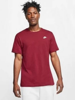 Image of Nike Sportswear Club Short Sleeve T-Shirt - Red