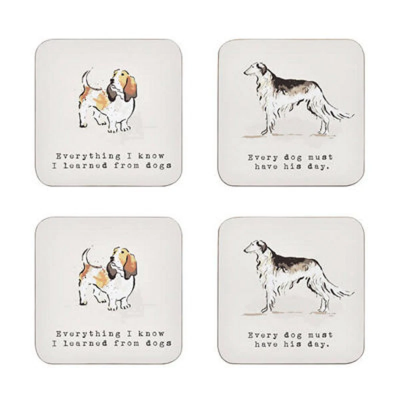 Image of Ulster Weavers Country Dogs Set Of 4 Coasters