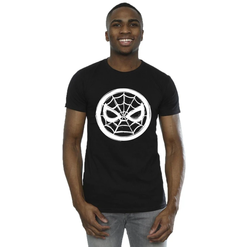 Image of Marvel Marvel Men Spider-Man Chest Logo T-Shirt in Black Size: Small Black S Male 5063283503274